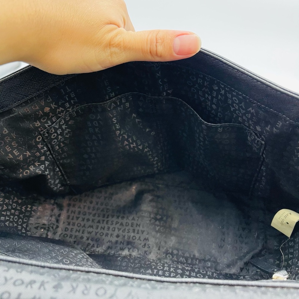 KATE SPADE BLACK CROSSBODY MEDIUM TOTE BAG - Picture 11 of 16